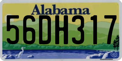 AL license plate 56DH317