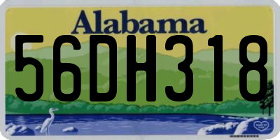 AL license plate 56DH318