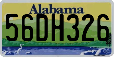 AL license plate 56DH326