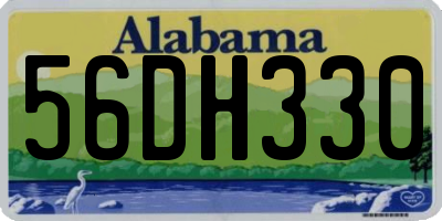 AL license plate 56DH330