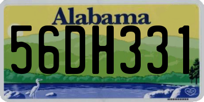 AL license plate 56DH331