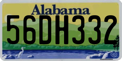 AL license plate 56DH332