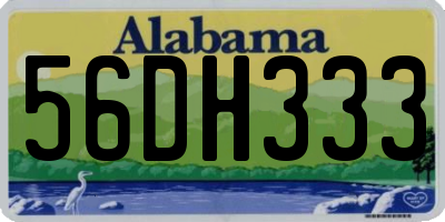 AL license plate 56DH333