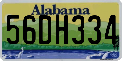 AL license plate 56DH334
