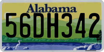 AL license plate 56DH342