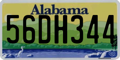 AL license plate 56DH344