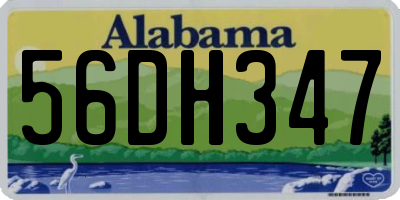AL license plate 56DH347