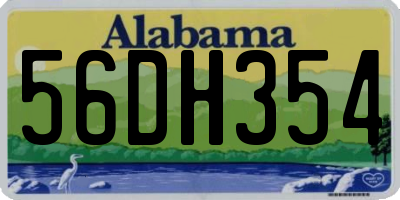 AL license plate 56DH354