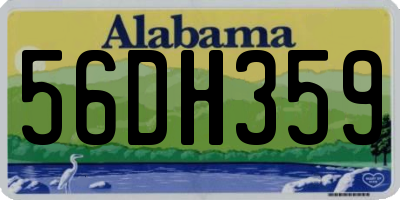 AL license plate 56DH359