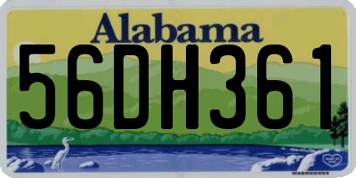AL license plate 56DH361