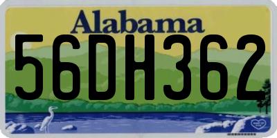 AL license plate 56DH362