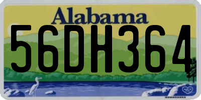 AL license plate 56DH364