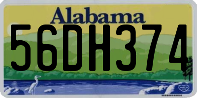 AL license plate 56DH374