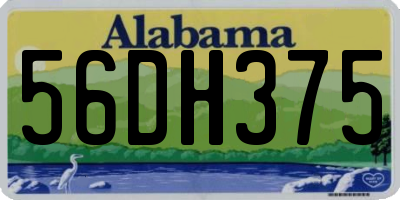 AL license plate 56DH375