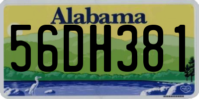 AL license plate 56DH381