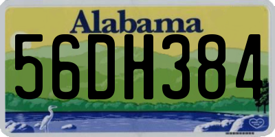AL license plate 56DH384
