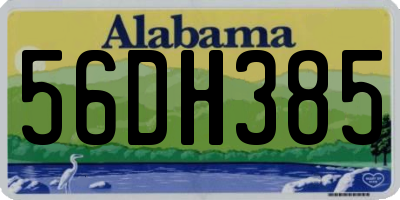 AL license plate 56DH385