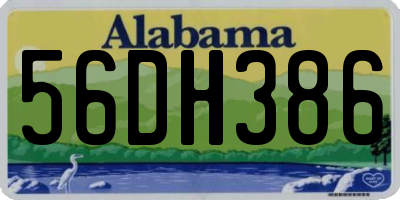 AL license plate 56DH386