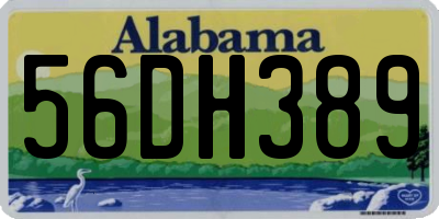 AL license plate 56DH389