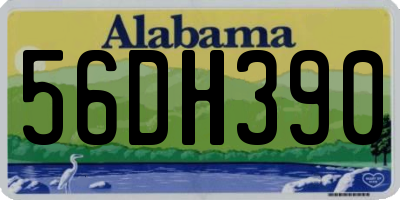 AL license plate 56DH390