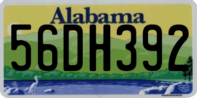 AL license plate 56DH392