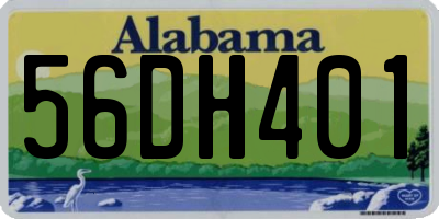 AL license plate 56DH401