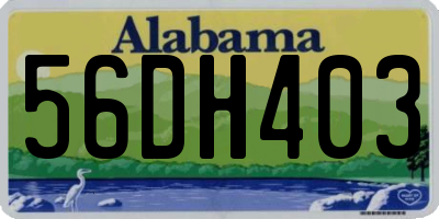 AL license plate 56DH403