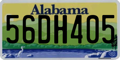 AL license plate 56DH405