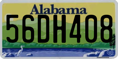 AL license plate 56DH408