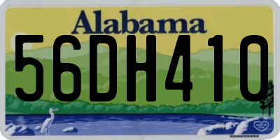 AL license plate 56DH410