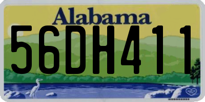 AL license plate 56DH411