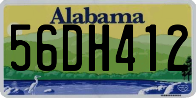 AL license plate 56DH412