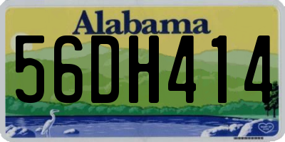 AL license plate 56DH414