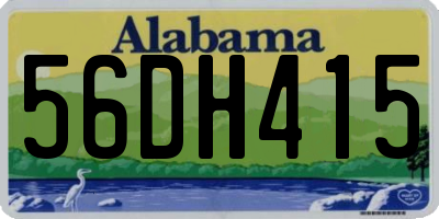 AL license plate 56DH415