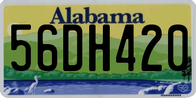 AL license plate 56DH420