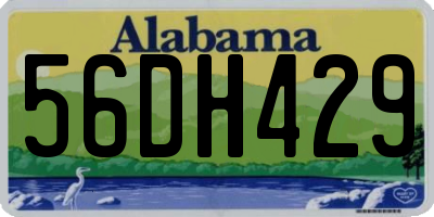 AL license plate 56DH429