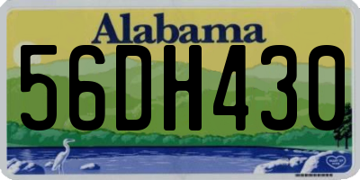 AL license plate 56DH430