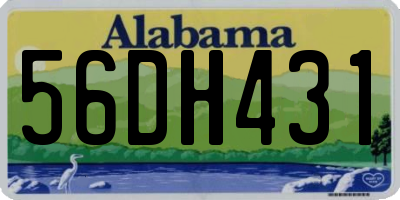 AL license plate 56DH431