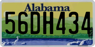 AL license plate 56DH434