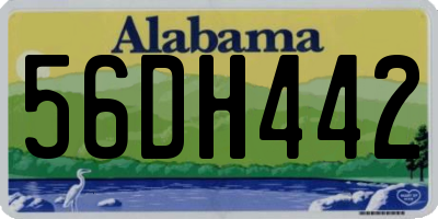 AL license plate 56DH442