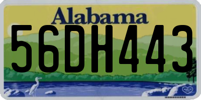 AL license plate 56DH443