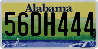 AL license plate 56DH444