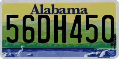 AL license plate 56DH450