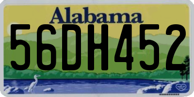 AL license plate 56DH452