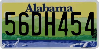 AL license plate 56DH454