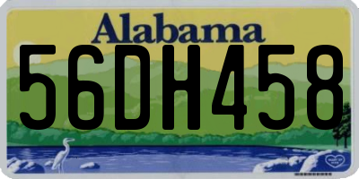 AL license plate 56DH458