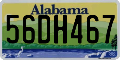 AL license plate 56DH467