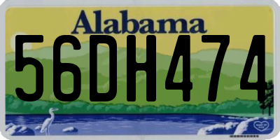 AL license plate 56DH474