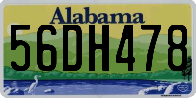 AL license plate 56DH478