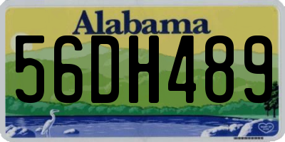 AL license plate 56DH489